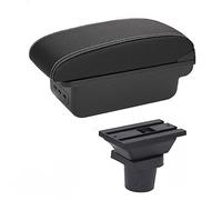 JINFOLI Car Armrest Box Center Console Storage Case Modification Accessories With Cup Holder USB Port, for Kia, for Picanto Car Centre Console Armrest Box(BLACK B-black White Line)