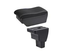 JINFOLI For Hyundai, I10 Car Armrest Box Central Storage With USB Center Console Leather Organizer Car Centre Console Armrest(BLACK C3 7 USB)