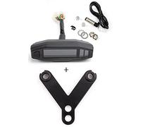 JINFOLI, for MINI, Universal RPM Motorcycle Meter Speedometer Digital Odometer Electric Injection Carburetor Instrument Russian KR200 Motorcycle Speedometer(With bracket)