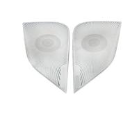 JINFOLI For Tesla, Model 3 2019 2020 Accessories Front Column Roof Horn Hood Model3 Speaker Cover Decorative Sequins Model Three Car Speaker Grill Cover(Front door Sliver)