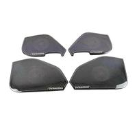 JINFOLI For VW, for Golf, Mk7 7.5 2013-2020 Stainless Car Door Panel Loudspeaker Pad Speaker Cover Trim Frame Sticker Accessories Speaker Grill Cover(Black)