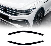JINFOLI headlamp decorative strip Front Headlight Eyebrow Trims Eyelids Decor, for Vw, for Tiguan Mk2.5 2021-2023(BLACK Glossy Black)