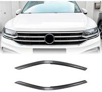 JINFOLI headlamp decorative strip Front Headlight Eyebrow Trims Eyelids Decor, for Vw, for Tiguan Mk2.5 2021-2023(BLACK Carbon Fiber Look)