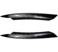JINFOLI headlamp decorative strip Headlight Headlamp Eyebrow Eyelid Cover Trim, for Vw, for Passat B7 2010 2011-2015(BLACK Carbon Fiber Look)