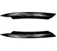 JINFOLI headlamp decorative strip Headlight Headlamp Eyebrow Eyelid Cover Trim, for Vw, for Passat B7 2010 2011-2015(BLACK Glossy Black)