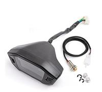 JINFOLI VA Screen Universal Motorcycle LCD Speedometer Seven Color Backlight Optional Backlight Digital Odometer 1 2 4 Cylinder Motorcycle Speedometer(With Sensor)