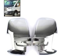 JINFOLI vehicle mirror cover trim Chrome Wing Side Mirror Covers Surrounds Caps Set Right Left Stainless Steel, for Ford, for Transit Mk8 2014