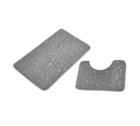 JINGAN Bath Mat Quick Dry, Bath Mat Set - Microfiber Coral Fleece Washable Bath and Pedestal Mat Sets for Bathroom, Toilet, Kitchen