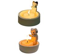 JINGAN Cat Candle Holder | Kitten Tea Light Candle Holders | Warming Paws Cat Holders Ornaments | Cute Candles Holder Home Decor Cat For Cat Lovers