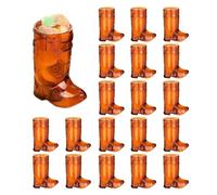 JINGAN Cowboy Boot Shot Glasses | Plas-tic Cowboy Boot Glasses (Bulk Pack of 25) 1oz Western Cowboy Beer Mugs | Reusable Cowboy Cowgirl Mugs for Bachelorette Party Supplies, LJ0C0H2ZJ5TPUP228HDH