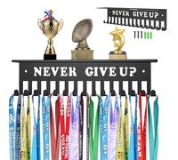 JINGAN Medals Hanger Display Trophy Shelf | Perfect All In -e Wall Shelf | Medals Awards Shelf Rack With Hooks | Wall Door Hanger Rack With Trophy Display Shelf