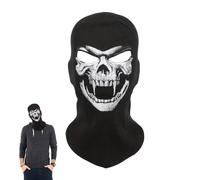 JINGAN Skeleton Skull Face Massk | Full Head Face Skull Balaclava | Neck Tube Snood Balaclava for Cycling/Motorcyclists/Snowboarding | Onne Size Halloween Fashion Accessory