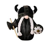 JINGAN Viking Warrior Gnome Doll | Viking Gnome Doll - Viking Norse Dwarf | Intage Gnome Plush Decor | Scandinavian Dwarf Gnome Statue Garden Ornaments