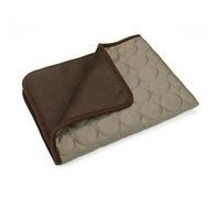 JINGBDO Cooling Mat For Pet The Ultimate Cooling Pet Mat Breathable Washable Summer Pad Dog Cat Self Cool Blanket For Kennel Crate And Bed Sleeping Ice Silk-Brown-Xs 40X30 Cm