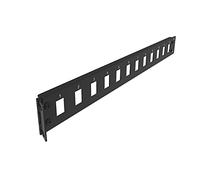 Jingchengmei 12-Port Blank Keystone 1U Hinged Blank Patch Panel, 19" Rackmount (H1UKS12H, Black)