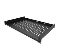 Jingchengmei 1U Disassembled Vented Cantilever Server Rack Mount Shelf 12 inches (305 mm) Depth for 19-Inch Network/AV Equipment Rack and Cabinet (1U12V)