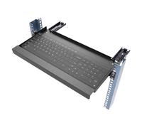 JINGCHENGMEI 1U Keyboard Tray, Universal 19" Rack Mount Sliding Shelf for Server Rack or Network Cabinet (8inch)