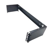 Jingchengmei 2U 19-inch Foldable Hinged Wall Mount Patch Panel Bracket- 6-inch Deep Horizontal Rack for 19" Networking Equipments (JCM-HWMB2U)