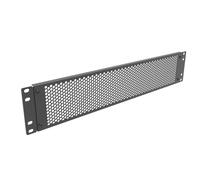 JINGCHENGMEI 2U Perforated Blank Panel - Steel Rack Mount 1U Spacer Panel for 19-Inch Network Cabinet or Server Rack Enclosure Black, JCM-19NA