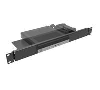 JINGCHENGMEI Mini Rack Mount for HP ProDesk & EliteDesk Mini Business Desktop - 1U Hinged Server Rack Shelf, Black Steel