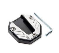JINGDA Motorcycle Side Stand Enlarger for Harley FXSTSSE3 CVO Softail Springer, CNC Aluminum, Stable Anti-Slip Parking Foot Support Plate Accessory, Motorbike Stand,Silver