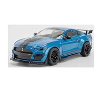 JINGDEE Decorative Car Model 1:18 For Mustang Shelby GT500 Diecast Metal Large Sport Car Model Reception Area Decoration perfect for gifting(Blue)