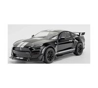 JINGDEE Decorative Car Model 1:18 For Mustang Shelby GT500 Diecast Metal Large Sport Car Model Reception Area Decoration perfect for gifting(Black)