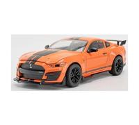 JINGDEE Decorative Car Model 1:18 For Mustang Shelby GT500 Diecast Metal Large Sport Car Model Reception Area Decoration perfect for gifting(Orange)