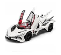 JINGDEE Decorative Car Model 1:18 For Project EVO Diecast Alloy Metal Large Supercar Model Holiday Party Gift perfect for gifting(White)