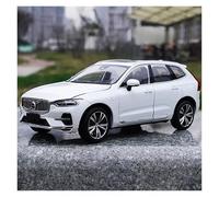 JINGDEE Decorative Car Model 1:18 For XC60 2022 SUV Diecast Alloy Metal Large Collection Car Model New Year's Eve Party Decoration perfect for gifting(White)