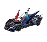 JINGDEE Decorative Car Model 1:24 For Project EVO Supercar Diecast Metal Alloy Display Model Industrial Style Decoration perfect for gifting(Purple)