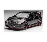 JINGDEE Decorative Car Model 1:32 For CIVIC TYPE-R Diecast Metal Openable Door Car Model Living Room Decoration perfect for gifting(Black)