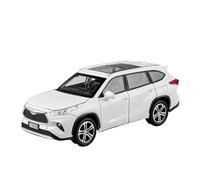 JINGDEE Decorative Car Model 1:32 For Highlander 2023 SUV Die-cast Car Models Living Room Decoration Christmas Decoration perfect for gifting(White)