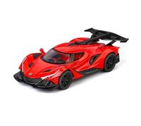 JINGDEE Decorative Car Model 1:32 For IE Supercar Diecast Metal Alloy Desktop Model Living Room Decoration perfect for gifting(Red)
