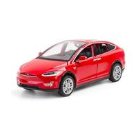 JINGDEE Decorative Car Model 1:32 For MODEL X Diecast Metal Alloy Openable Door Car Model Living Room Decoration perfect for gifting(Red)