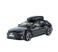 JINGDEE Decorative Car Model 1/32 For RS6 Alloy Movable Steering Wheel Car Model New Year's Eve Party Gifts perfect for gifting(Black)
