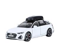 JINGDEE Decorative Car Model 1/32 For RS6 Alloy Movable Steering Wheel Car Model New Year's Eve Party Gifts perfect for gifting(White)