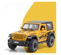 JINGDEE Decorative Car Model 1:32 For Wrangler Rubicon 1941 Diecast Metal Alloy Display Car Model Holiday Party Gift perfect for gifting(Yellow)