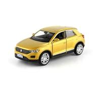 JINGDEE Decorative Car Model 1:36 For T-Roc Sport SUV Diecast Metal Alloy Display Car Model Desktop Decoration perfect for gifting(Gold)