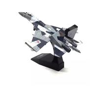 JINGDEE Display scale aircraft 1/100 For Russian Su-35 Fighter Simulation Model Miniature Metal Alloy Aircraft Holiday Party Gift Suitable for gift giving(Black and white)