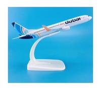 JINGDEE Display scale aircraft 1:260 16cm For Boeing B737-800 FlyDubai Zinc Alloy Material Plane Model Conference Table Ornament Suitable for gift giving