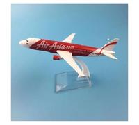 JINGDEE Display scale aircraft 16cm 1/400 For Asian Aviation A320 Aircraft Model Diecast Metal Scale Plane Reception Area Ornament Suitable for gift giving
