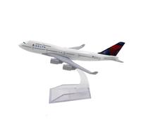 JINGDEE Display scale aircraft 16cm 1/400 For Delta Air B747 Alloy Airplane Model Miniature Scale Aircraft Reception Area Ornament Suitable for gift giving