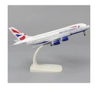 JINGDEE Display scale aircraft 20cm 1:400 For British Airways A380 Aircraft Model Die-Cast Metal Passenger Airplane Holiday Party Gift Suitable for gift giving