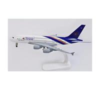 JINGDEE Display scale aircraft 20cm For AIR Thai Airbus A380 Airplane Diecast Alloy Metal Static Scale Plane Model Collection Souvenir Suitable for gift giving