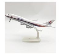 JINGDEE Display scale aircraft 20cm For B747 Malaysia Airlines Aircraft Model Die-casting Alloy Metal Airplane Holiday Party Gift Suitable for gift giving