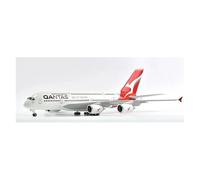 JINGDEE Display scale aircraft 45.5cm 1/160 For A380 Qantas Airline Aircraft Die-Cast Resin Airplane Model Holiday Party Gift Suitable for gift giving(No LED)