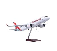 JINGDEE Display scale aircraft 47 Cm 1/80 For Arabia Airbus A320 Die-cast Resin Miniature Scale Airplane Model Holiday Party Gift Suitable for gift giving(No light)