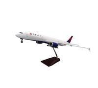 JINGDEE Display scale aircraft 47CM 1/142 For Delta A350 Airplane Diecast Resin Static Scale Aircraft Model Conference Table Ornament Suitable for gift giving(No light)