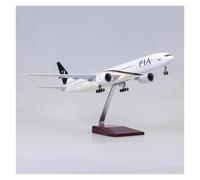 JINGDEE Display scale aircraft 47CM 1/157 For Pakistan Airways B777 Aircraft Model Die-Cast Resin Plane Reception Area Ornament Suitable for gift giving(No LED)
